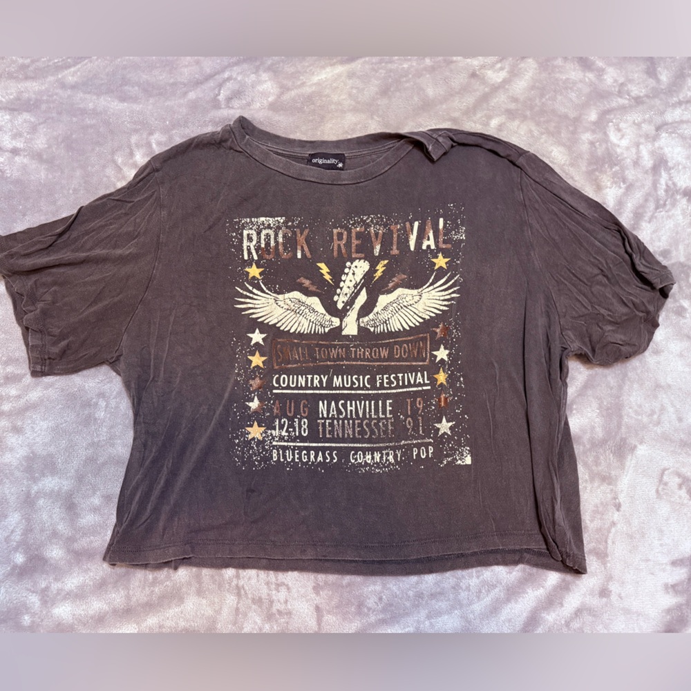 Rock Revival Black Graphic Tee for Women